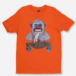 Circus Cymbal Monkey Graphic Tee in Orange