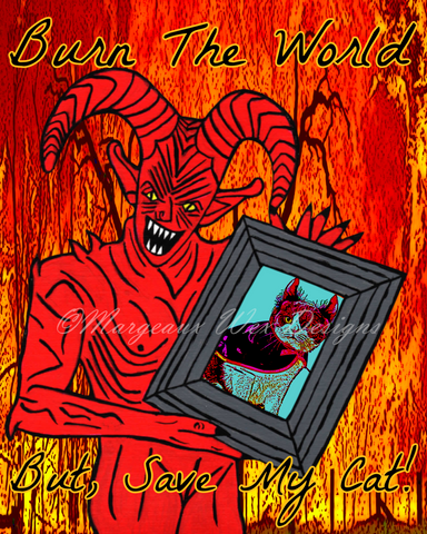 "Burn The World" Devil Art Print