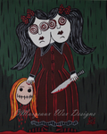 Dolly Dearest Art Print Inspired By Conjoined Twins, Voodoo Dolls, Blood & Murder