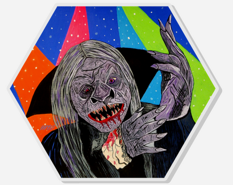 Dwight At The Disco Acrylic Pin Inspired by Dwight Renfield The Night Flier