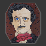 Edgar Allan Poe Acrylic Pin Inspired by Ravens Nevermore