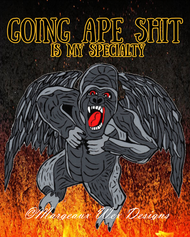 Going Ape Shit Art Print Inspired by Flying Monkeys