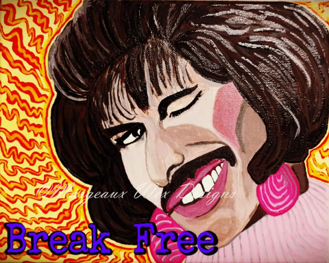Break Free Pop Art Print Inspired by Freddie Mercury From Queen