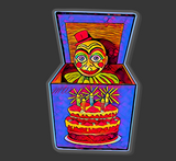 Birthday Jack In The Box Acrylic Pin - Bright