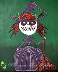 Matilda The Witch Art Print Inspired By Witches, Voodoo Dolls , Hexes & Brooms