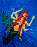 Mermaid Goddess Art Print Inspired by Mermaids, Goddesses & Lobsters