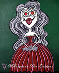 Sanguinella Art Print Inspired By Vampires, Voodoo Dolls, Bats & Blood