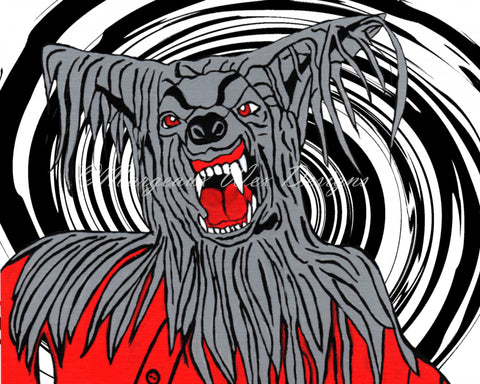 Scooter The Werewolf Art Print