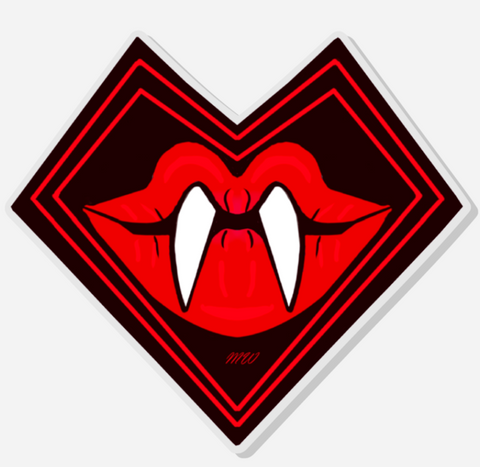 Vampire Badge Acrylic Pin Inspired by Vampires