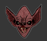 Vampire Bat Acrylic Pin Inspired by Creatures of the Night