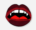 Vampire Lips Acrylic Pin Inspired by Gapped Tooth Vampires