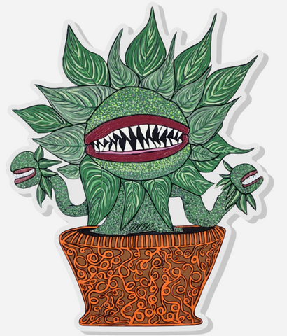 Blossom The Venus Fly Trap Acrylic Pin Inspired by Man Eating Plants