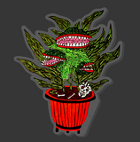 Venus Fly Trap Acrylic Pin Inspired by Man Eating Plants