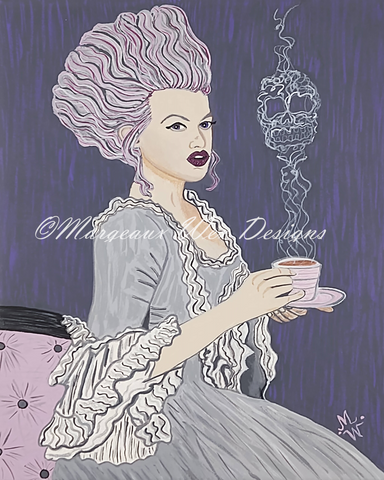 Victorian Lady's Tea Time Art Print Inspired by Tea and The Victorian Era
