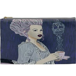 Victorian Lady Tea Time Small Zipper Pouch