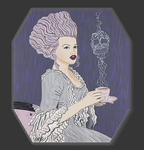 Tea Time Acrylic Pin Inspired by Victorian Ladies