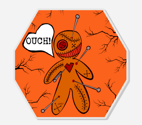 Voodoo Doll Ouch Acrylic Pin